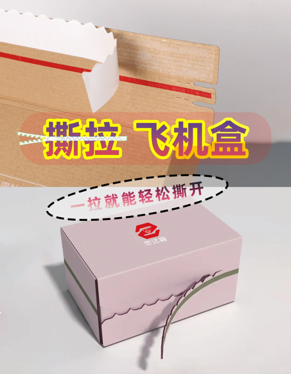 撕拉盒便捷開箱讓您眼前一亮拉鏈?zhǔn)斤w機(jī)盒(圖1)